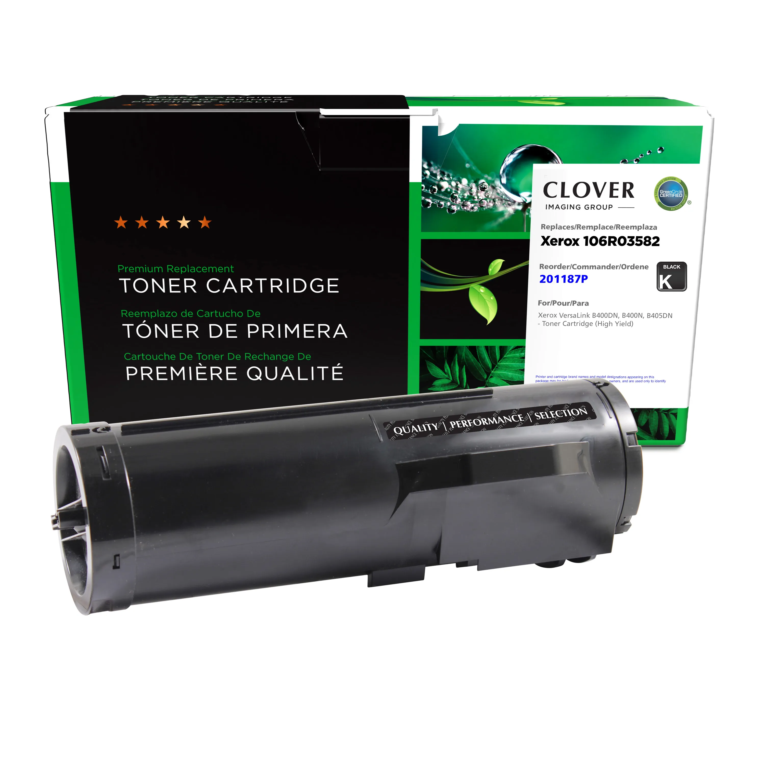 Xerox 106R03582 Remanufactured Black Laser Cartridge | Clover  