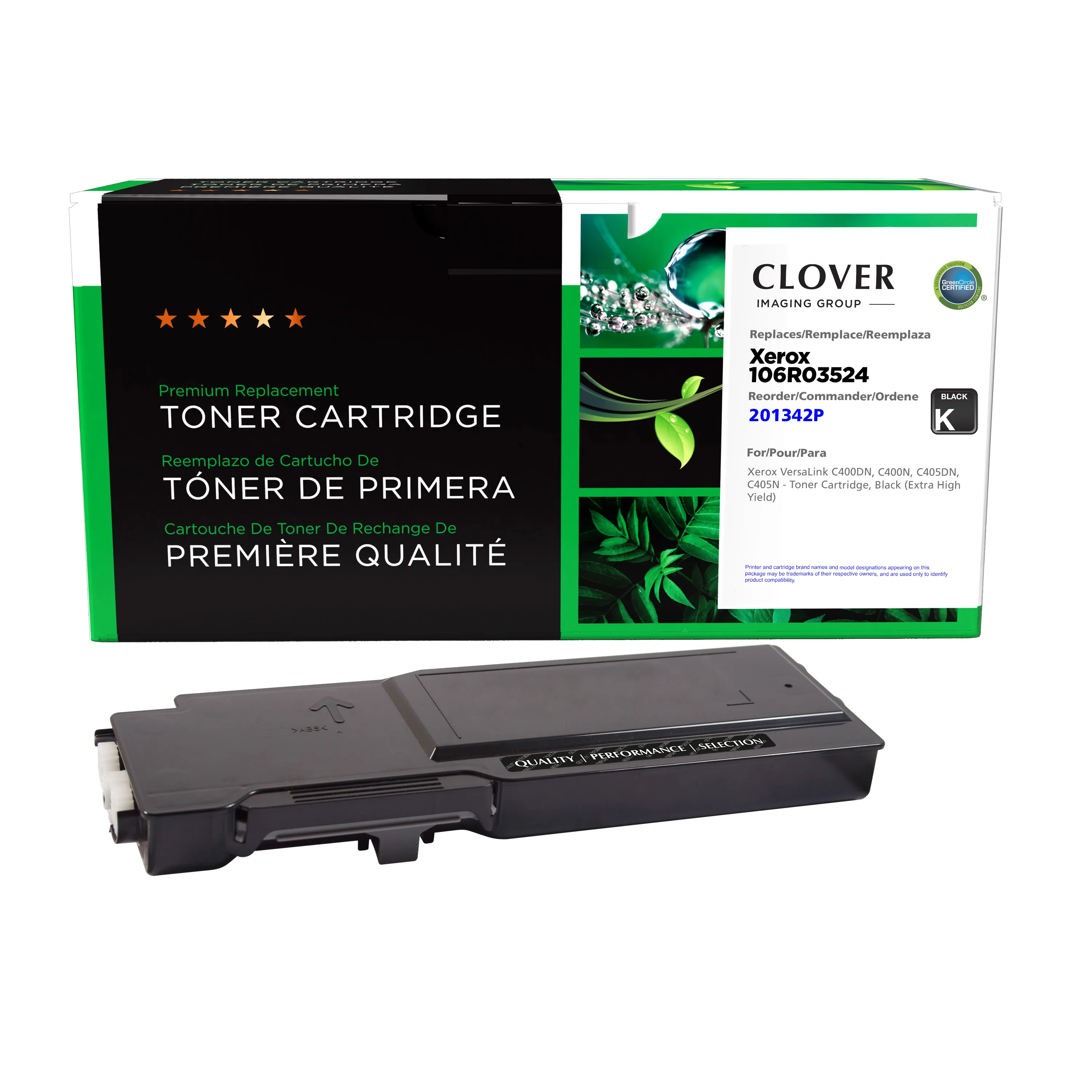 Xerox 106R03524 Remanufactured Black Color Laser Cartridge
