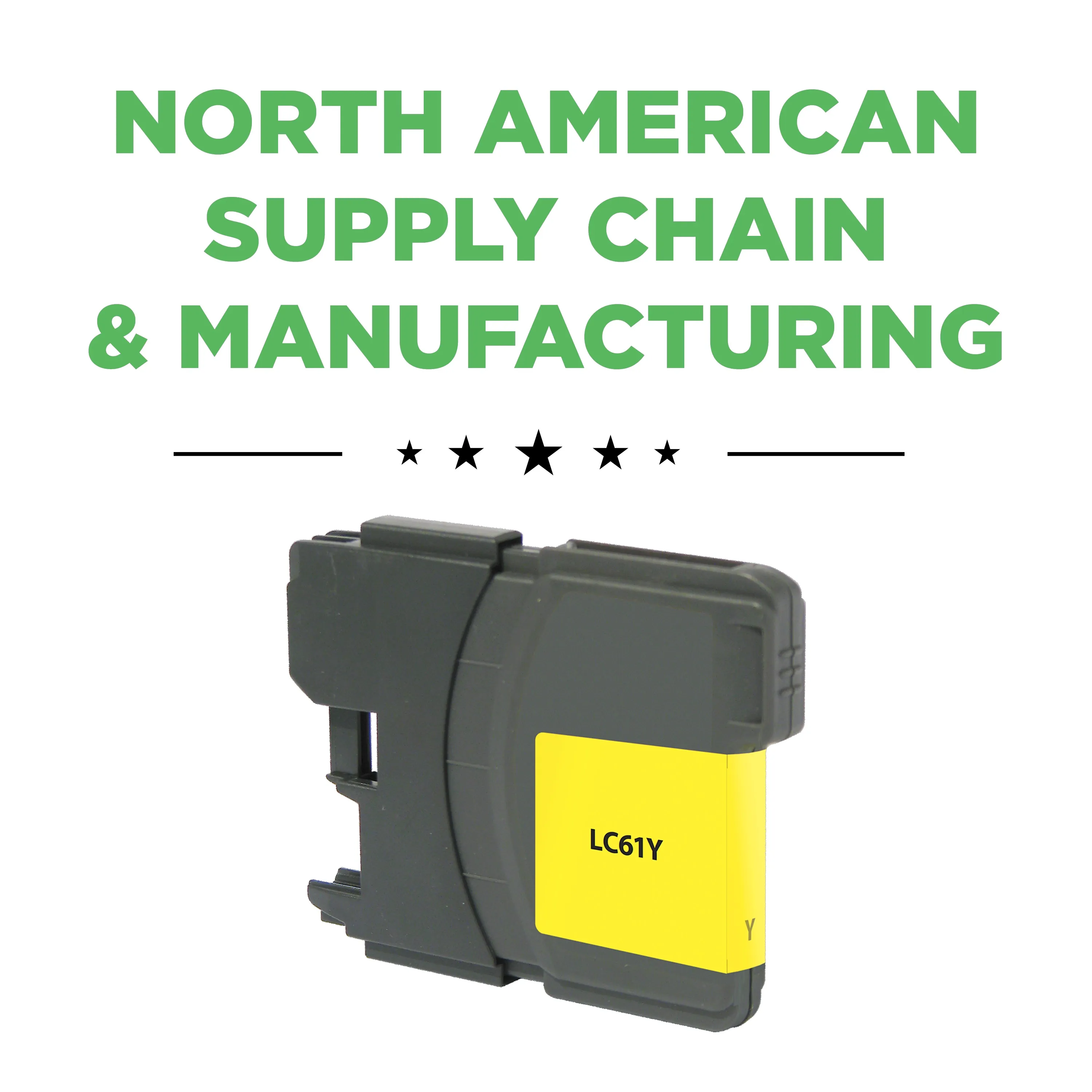 Remanufactured Yellow Ink, Replacement for LC61Y, 750 Page-Yield Remanufactured Yellow Ink, Replacement for LC61Y, 750 Page-Yield