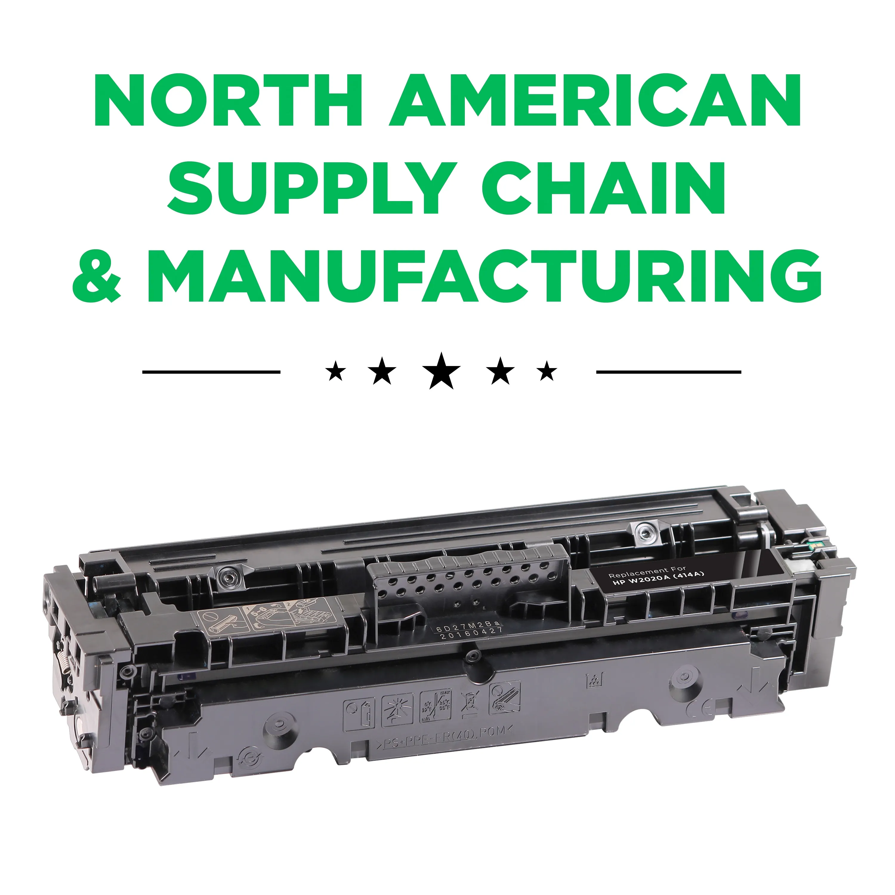 Remanufactured Black Toner, Replacement for 414A (W2020A), 2,400 Page-Yield Remanufactured Black Toner, Replacement for 414A (W2020A), 2,400 Page-Yield