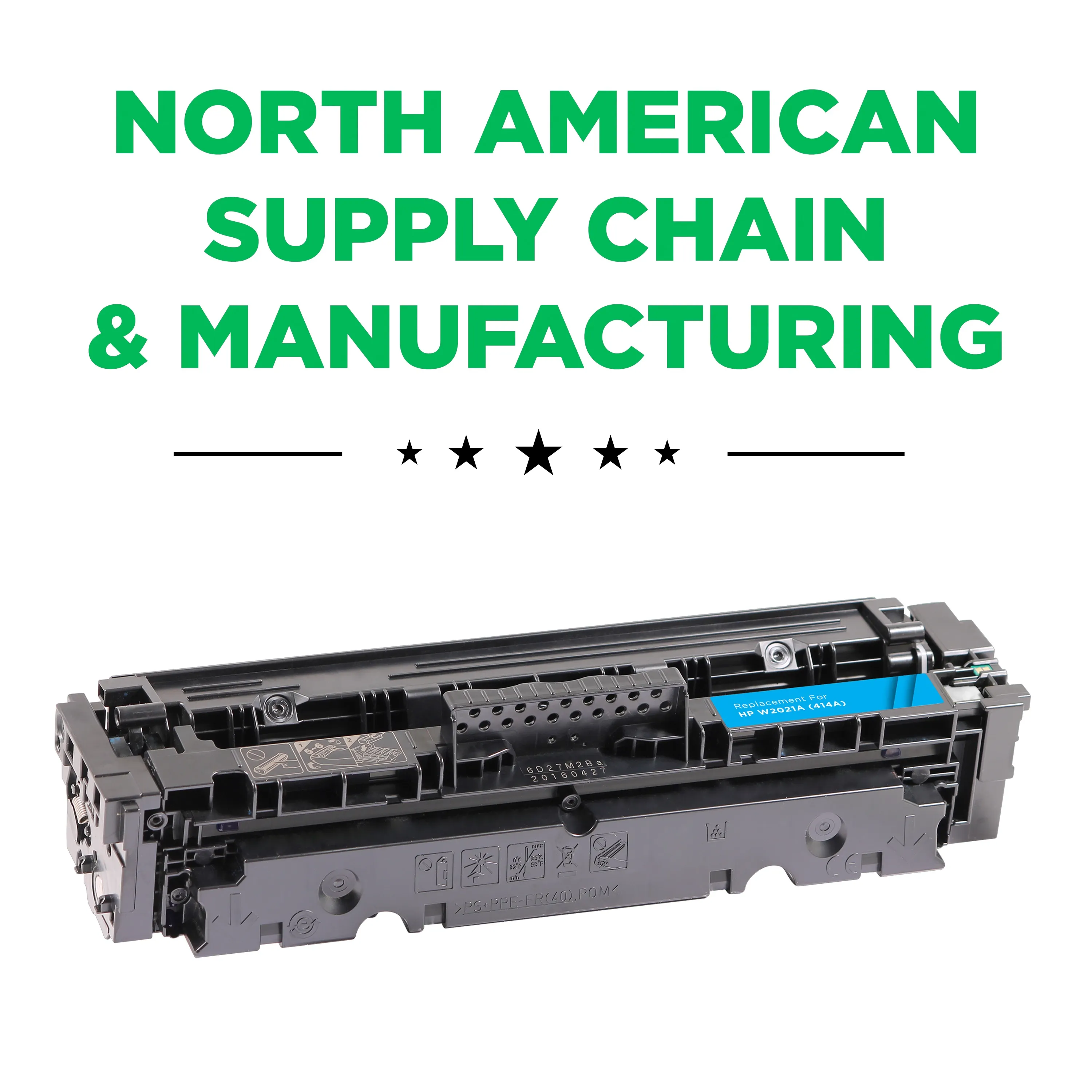 Remanufactured Cyan Toner, Replacement for 414A (W2021A), 2,100 Page-Yield Remanufactured Cyan Toner, Replacement for 414A (W2021A), 2,100 Page-Yield