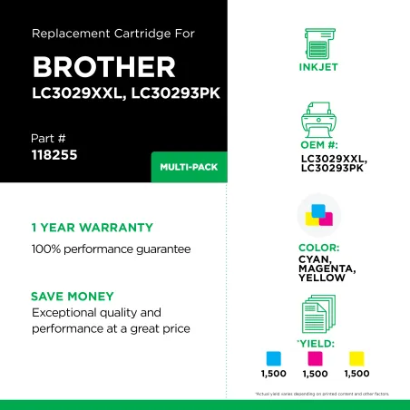 Brother - LC3029XXL, LC30293PK