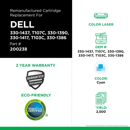 Dell - 330-1437, T107C, 330-1390, 330-1417, T103C, 330-1386