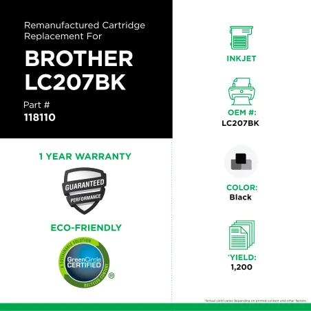 Brother - LC207XXL, LC207BK