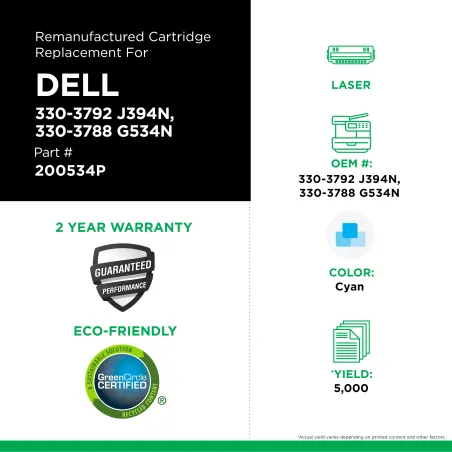 Dell - 330-3792, J394N, 330-3788, G534N