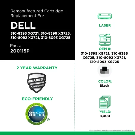 Dell - 310-8395, XG721, 310-8396, XG725, 310-8092, 310-8093