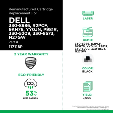 Dell - 330-8986, R2PCF, 9KH76, YY0JN, P981R, 330-5209, 330-8573, N27GW