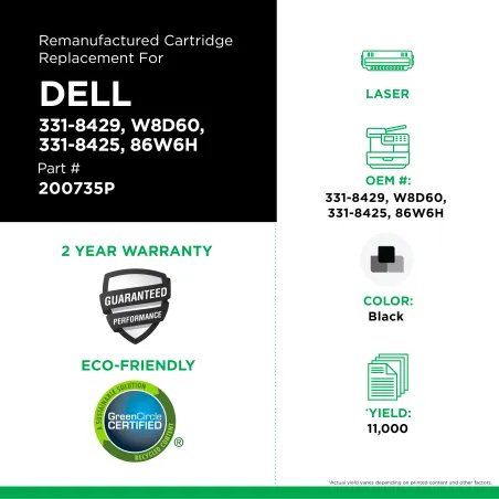 Dell - 331-8429, W8D60, 331-8425, 86W6H