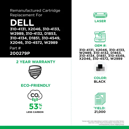 Dell - 310-4131, X2046, 310-4133, W2989, 310-4132, D1853, 310-4134, D1851, 310-4549, X2046, 310-4572, W2989