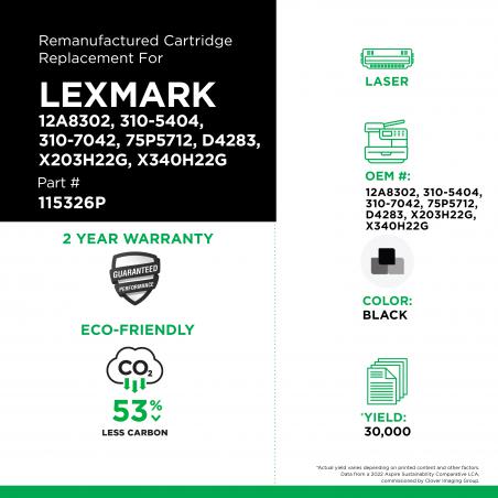 LEXMARK - 12A8302, 310-5404, 310-7042, 75P5712, D4283, X203H22G, X340H22G
