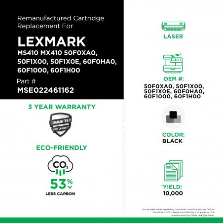 LEXMARK - 50F0XA0, 50F1X00, 50F1X0E, 60F0HA0, 60F1000, 60F1H00