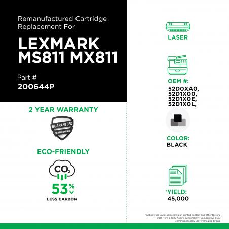 LEXMARK - 52D0XA0, 52D1X00, 52D1X0E, 52D1X0L, 62D0XA0, 62D1X00