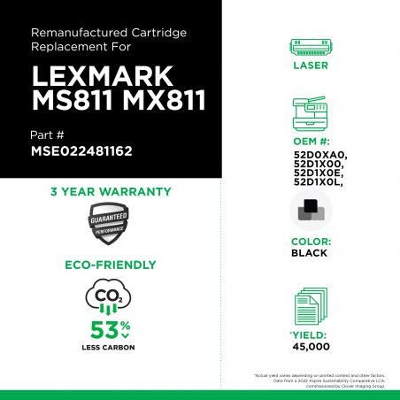 LEXMARK - 52D0XA0, 52D1X00, 52D1X0E, 52D1X0L, 62D0XA0, 62D1X00