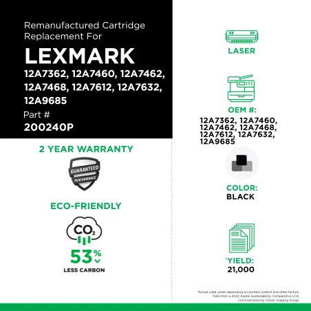 LEXMARK - 12A7362, 12A7460, 12A7462, 12A7468, 12A7612, 12A7632, 12A9685