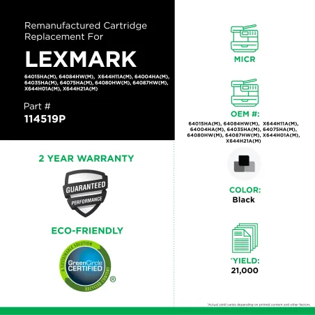 LEXMARK - 64004HA(M), 64015HA(M), 64035HA(M), X644H01A(M), X644H11A(M), X644H21A(M)