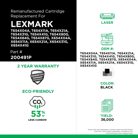 LEXMARK - T654X04A, T654X11A, T654X21A, T654X31G, T654X41G, T654X80G, T654X84G, T654X87G, X654X04A, X654X11A, X654X21A, X654X31G, X654X41G