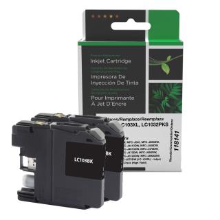 Clover Imaging Remanufactured High Yield Black Ink Cartridges for Brother LC103XL 2-Pack