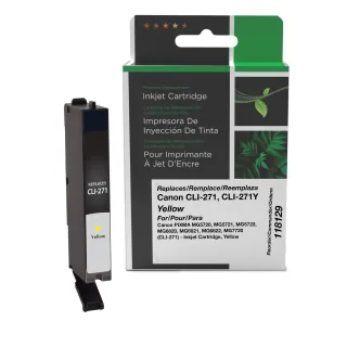 Clover Imaging Remanufactured Yellow Ink Cartridge for Canon CLI-271 (0393C001)