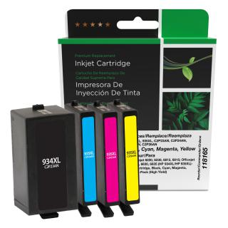 Clover Imaging Remanufactured High Yield Black, Cyan, Magenta, Yellow Ink Cartridges for HP 934XL/HP 935XL (6ZA02AN) 4-Pack