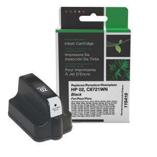 Clover Imaging Remanufactured High Yield Black Ink Cartridge for HP 02 (C8721WN)