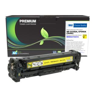 MSE Remanufactured Yellow Toner Cartridge for HP 304A (CC532A)