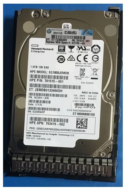 HPE 1.8TB SFF 512e DS SC HD