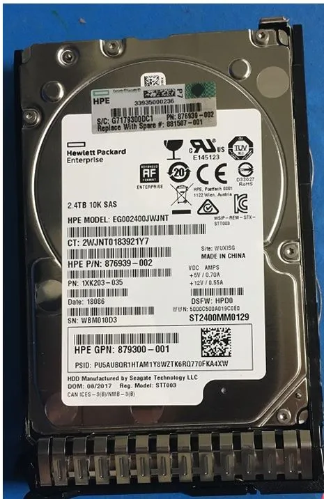 HPE 2.4TB SFF SAS SC DS HD