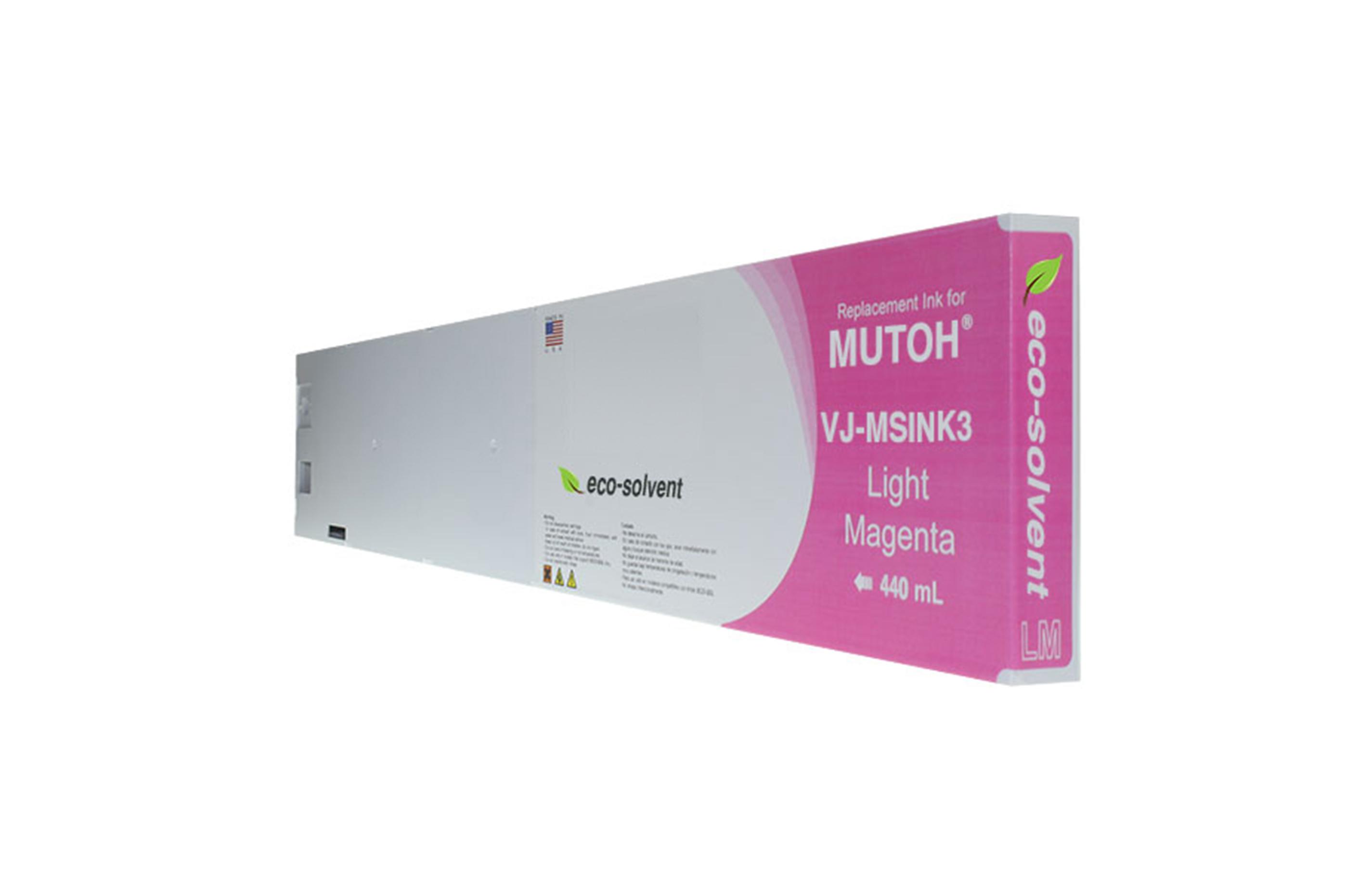 Magenta Mutoh* VJ-MSINK3 Eco Solvent Compatible 440ml Ink Cartridges 