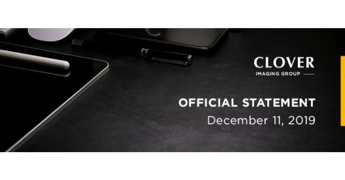 Clover Imaging Group Official Media Statement December 11, 2019